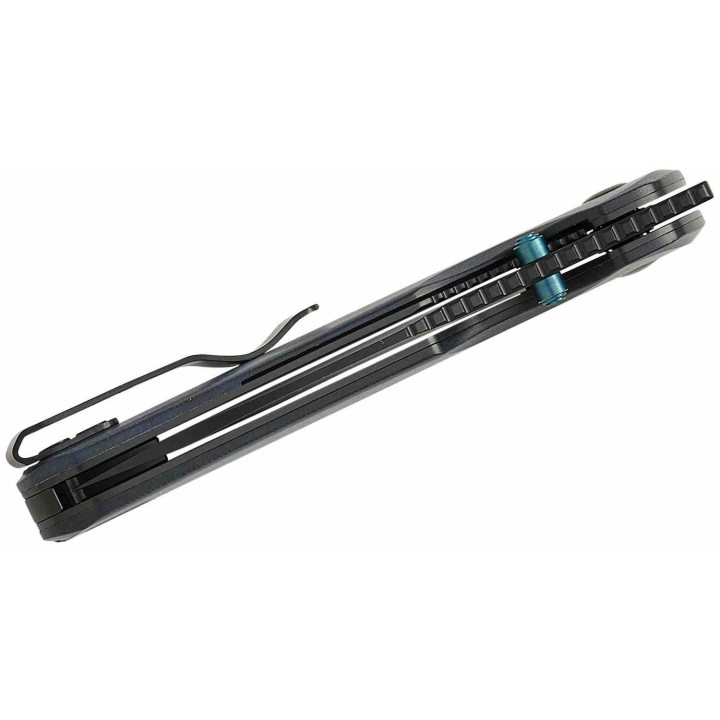 Couteau Kizer Meteora Lame Acier Nitro-V Black Manche Richlite Blue Canyon Liner Lock KIV3730A3 - Livraison Gratuite