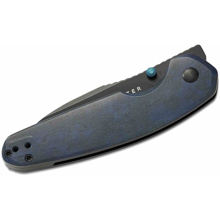 Couteau Kizer Meteora Lame Acier Nitro-V Black Manche Richlite Blue Canyon Liner Lock KIV3730A3 - Livraison Gratuite
