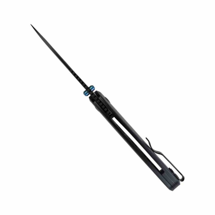 Couteau Kizer Meteora Lame Acier Nitro-V Black Manche Richlite Blue Canyon Liner Lock KIV3730A3 - Livraison Gratuite