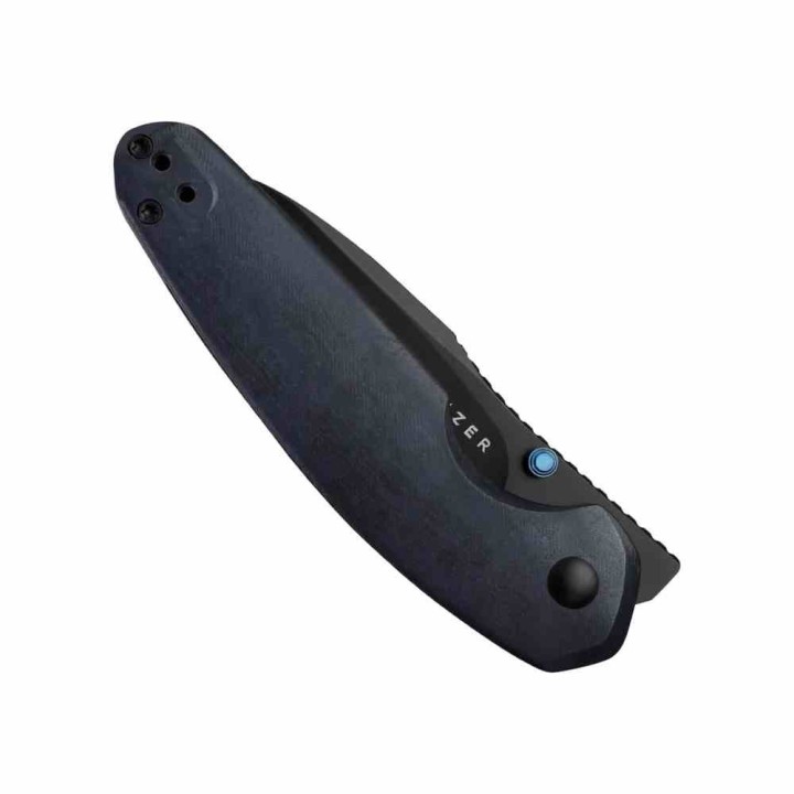 Couteau Kizer Meteora Lame Acier Nitro-V Black Manche Richlite Blue Canyon Liner Lock KIV3730A3 - Livraison Gratuite