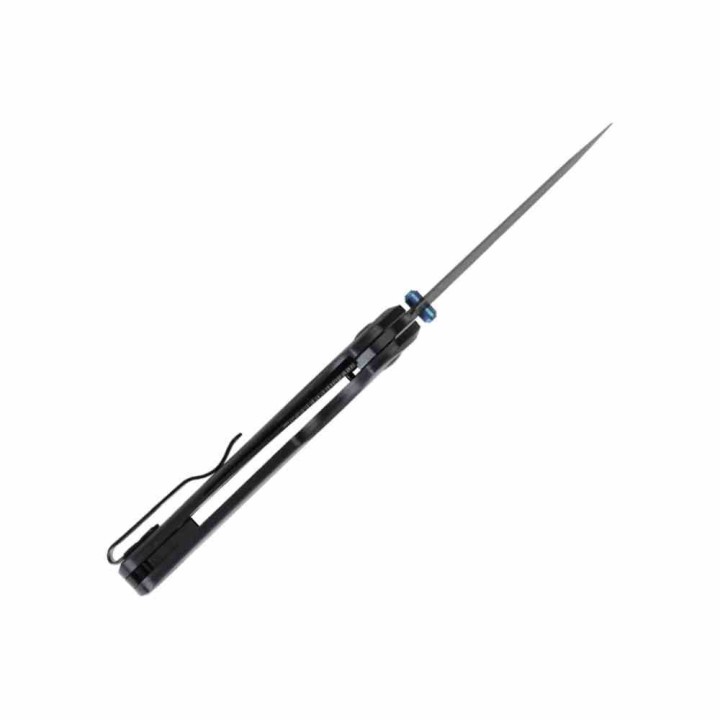 Couteau Kizer Meteora Lame Drop Point Acier Nitro-V Manche Aluminium Noir Liner Lock KIV3730A2 - Livraison Gratuite