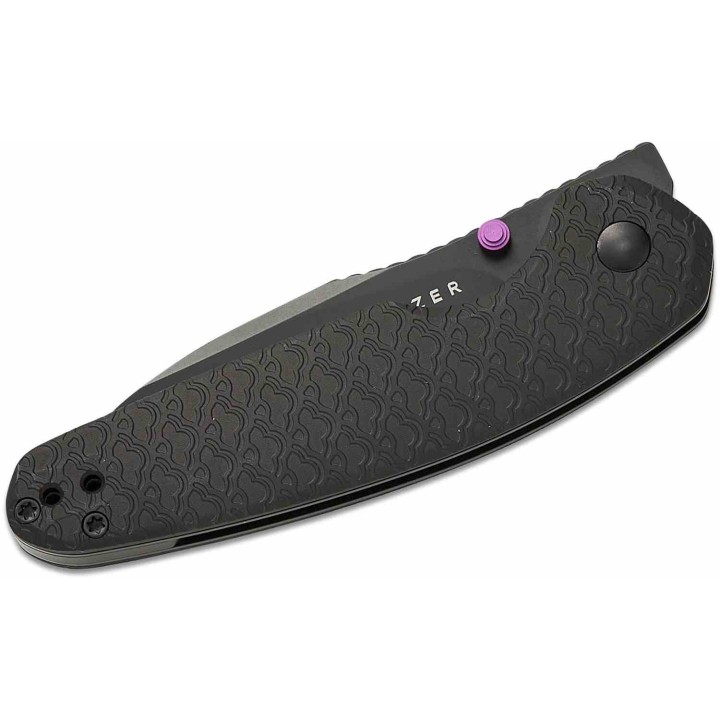 Couteau Kizer Meteora Lame Drop Point Acier Nitro-V Manche Aluminium Noir Liner Lock KIV3730A2 - Livraison Gratuite