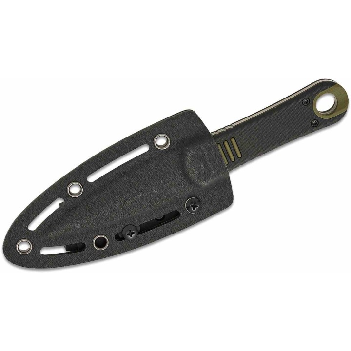 Couteau Kizer Hidden Agenda Lame Dague Acier AEB-L Manche G10 Black/Green Gaine Kydex KI1083A2 - Livraison Gratuite