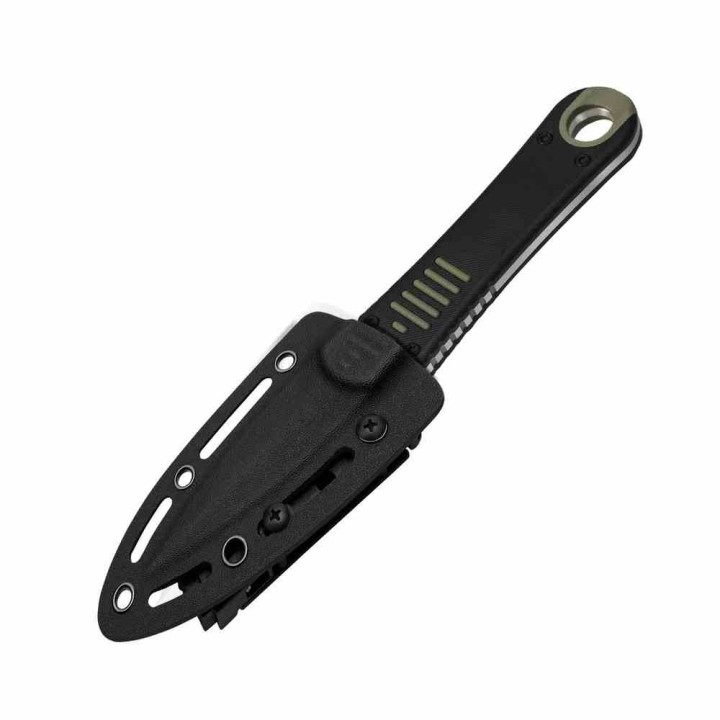 Couteau Kizer Hidden Agenda Lame Dague Acier AEB-L Manche G10 Black/Green Gaine Kydex KI1083A2 - Livraison Gratuite