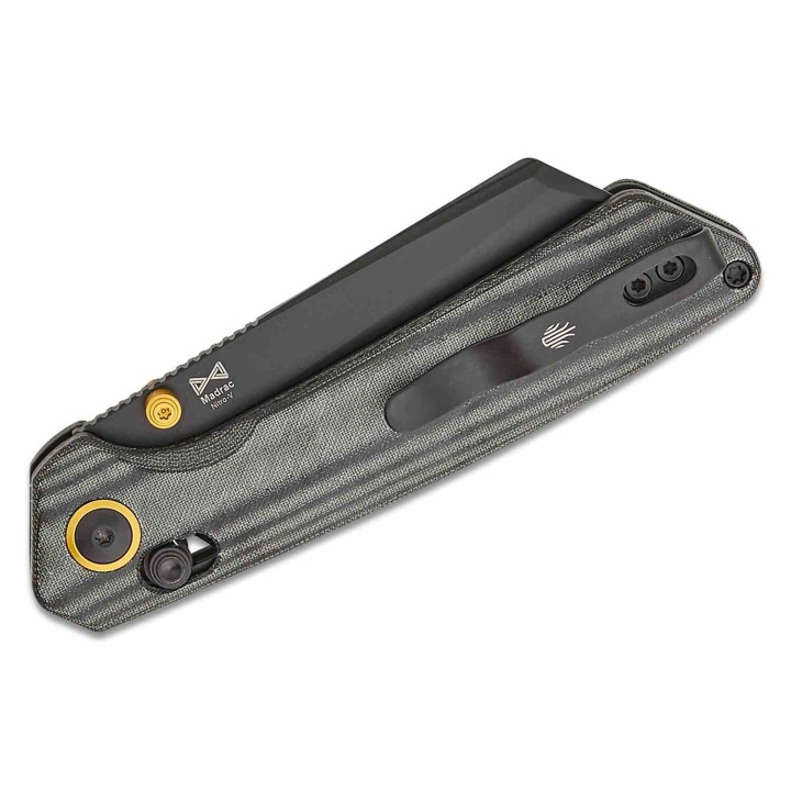 Couteau Kizer Madrac Lame Cleaver Acier Nitro-V Black Manche Micarta Noir Clutch Lock KIV3693A1 -  Livraison Gratuite