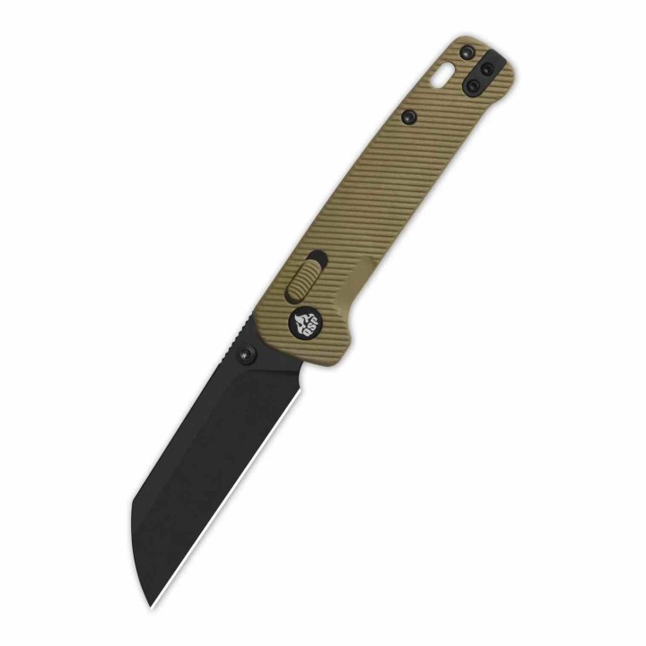 Couteau QSP Penguin Glyde Lock Lame Sheepfoot Acier 14C28N Manche FRN Khaki Crossbar QS130GLC2 - Livraison Gratuite