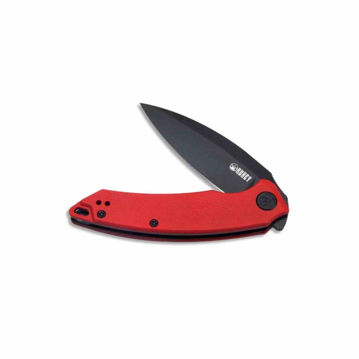 Couteau Kubey Leaf Lame Spear Point Acier AUS-10 Black Manche G10 Rouge Linerlock KIVT KUB333B - Livraison Gratuite