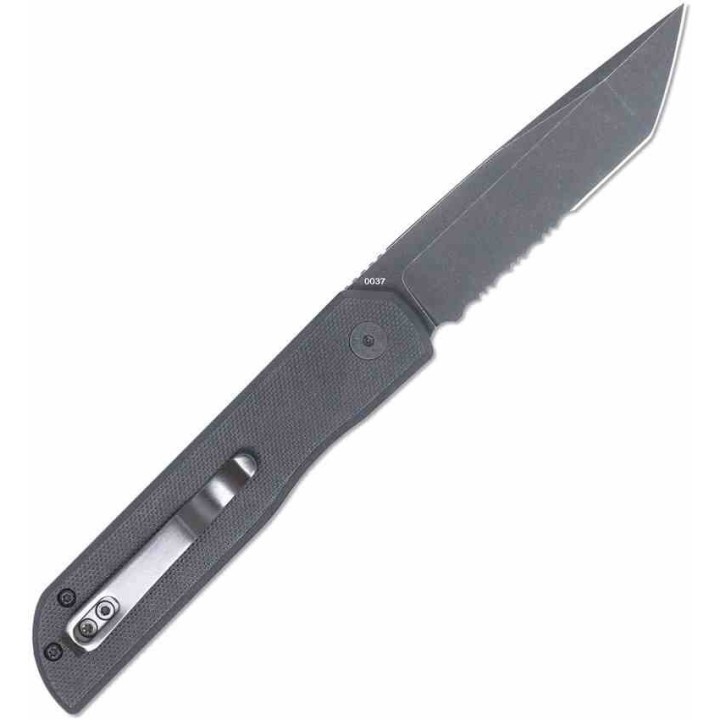 Couteau Cobratec Prowler Button Lock Lame Tanto D2 Serr Manche G10 Noir - Clip CBTPLRBKBTS - Livraison Gratuite
