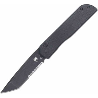 Couteau Cobratec Prowler Button Lock Lame Tanto D2 Serr Manche G10 Noir - Clip CBTPLRBKBTS - Livraison Gratuite