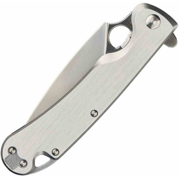 Couteau Daggerr Knives Arrow Lame Spear Point D2 Serr Satin Manche Acier Frame Lock Clip DGRF21FSSS - Livraison Gratuite