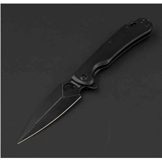 Couteau Daggerr Knives Zhalo Lame Spear Point D2 Black Manche Acier Black Frame Lock Clip DGRF22FBB - Livraison Gratuite