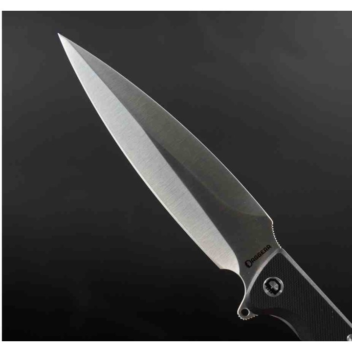 Couteau Daggerr Knives Vendetta Lame Dagger Acier VG10 Manche G-10/Acier Frame Lock Clip DGRVDBKST -  Livraison Gratuite