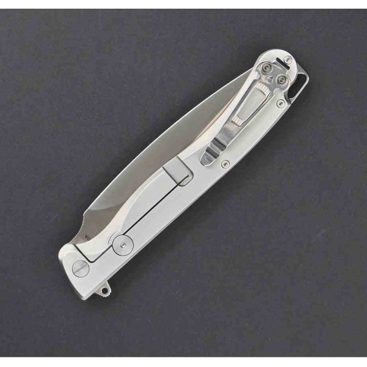 Couteau Daggerr Knives Vendetta Lame Dagger Acier VG10 Manche G-10/Acier Frame Lock Clip DGRVDBKST -  Livraison Gratuite