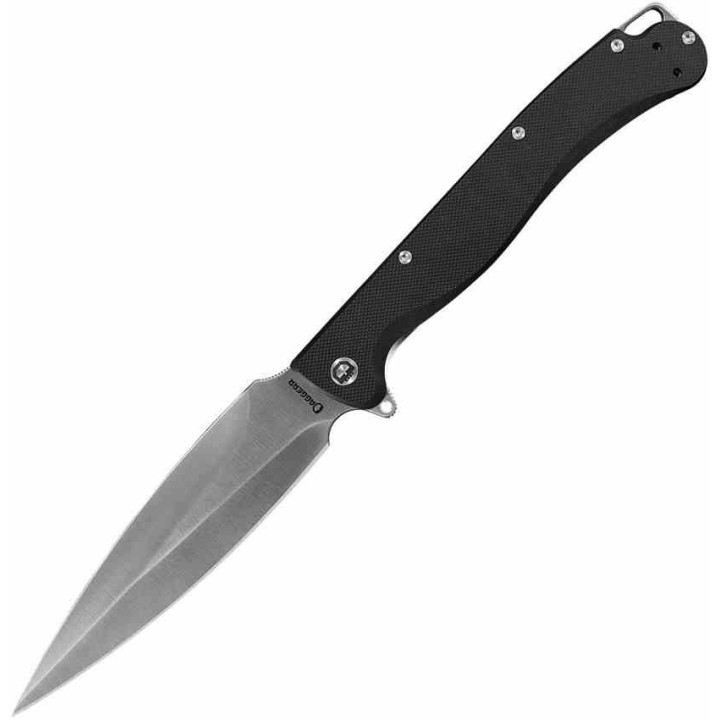 Couteau Daggerr Knives Vendetta Lame Dagger Acier VG10 Manche G-10/Acier Frame Lock Clip DGRVDBKST -  Livraison Gratuite