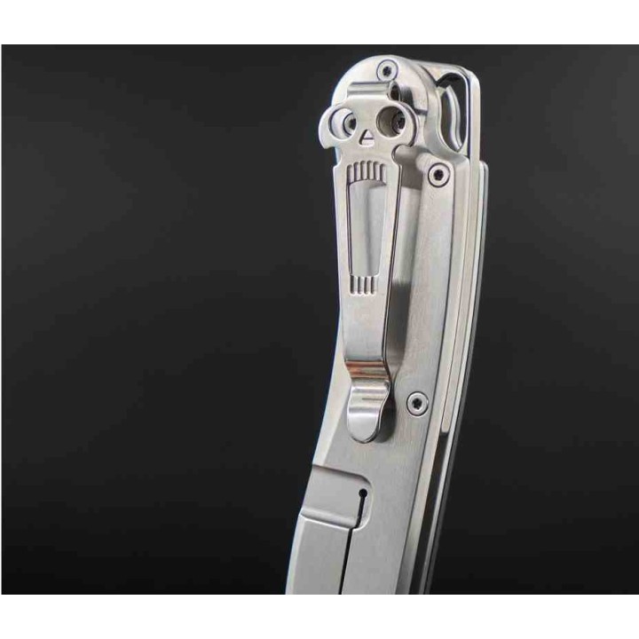 Couteau Daggerr Knives Vendetta Lame Dagger Acier VG10 Manche G-10/Acier Frame Lock Clip DGRVDBKST -  Livraison Gratuite