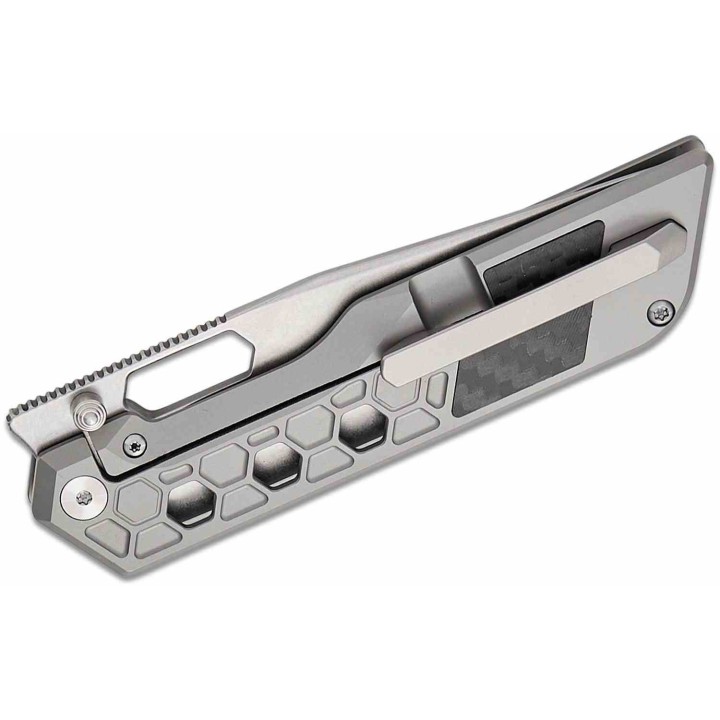 Couteau Artisan Cutlery Beest Lame Acier S35VN SW Manche Titane/Fibre Carbone Frame Lock ATZ1878GGY - Livraison Gratuite