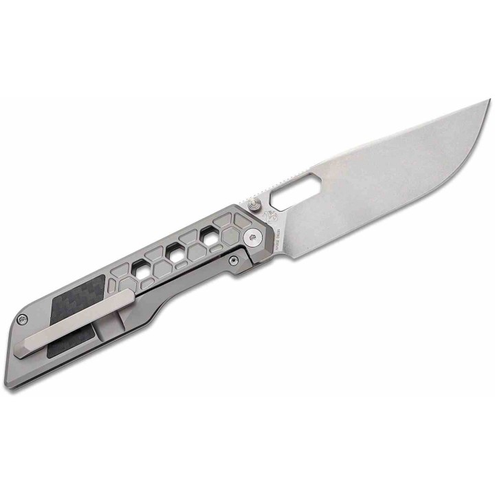 Couteau Artisan Cutlery Beest Lame Acier S35VN SW Manche Titane/Fibre Carbone Frame Lock ATZ1878GGY - Livraison Gratuite
