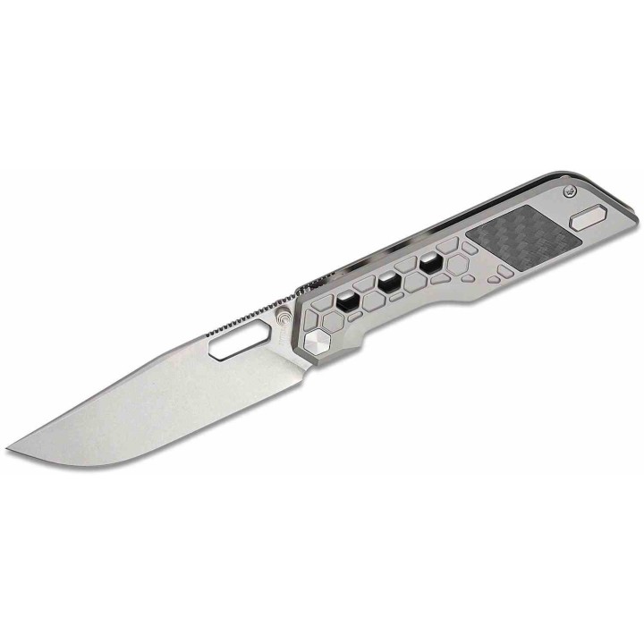 Couteau Artisan Cutlery Beest Lame Acier S35VN SW Manche Titane/Fibre Carbone Frame Lock ATZ1878GGY - Livraison Gratuite
