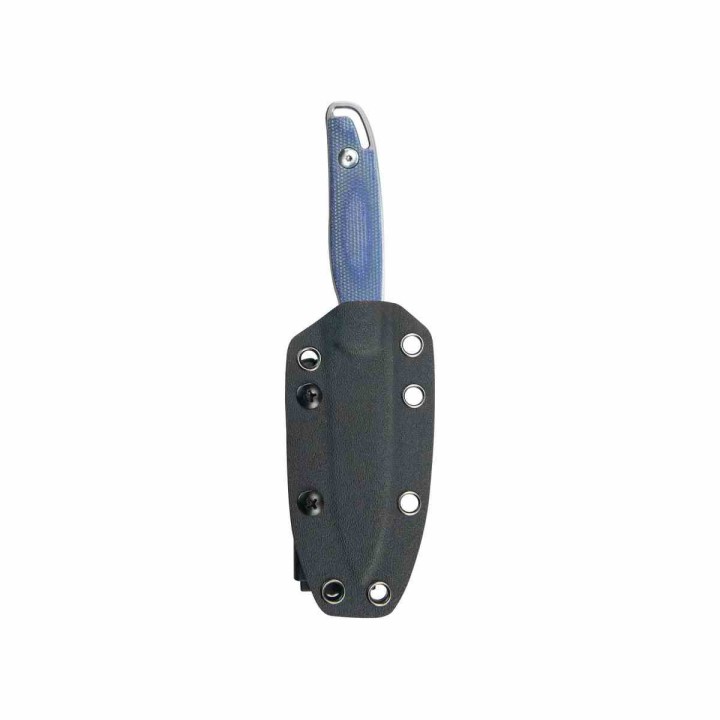 Couteau Kubey Dust Devil Lame Spear Point Acier Sandvik 14C28N Manche Micarta Bleu Étui Kydex KUB357D - Livraison Gratuite