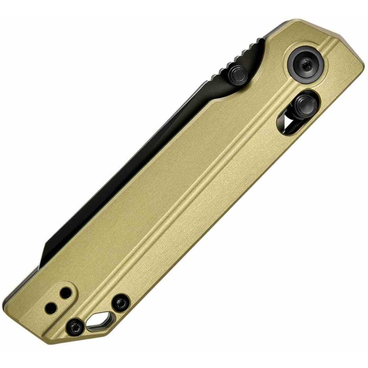 Couteau Oknife XEN Rail Lock Lame Sheepsfoot Acier Nitro-V Manche aluminium anodisé Clip OKNXENOG - Livraison Gratuite
