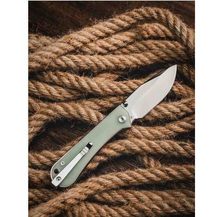 Couteau NUKNIVES Kumpanter Lame Acier D2 Manche G10 Jade Liner Lock NUKS131005 - Livraison Gratuite