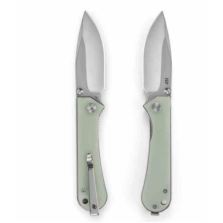 Couteau NUKNIVES Kumpanter Lame Acier D2 Manche G10 Jade Liner Lock NUKS131005 - Livraison Gratuite