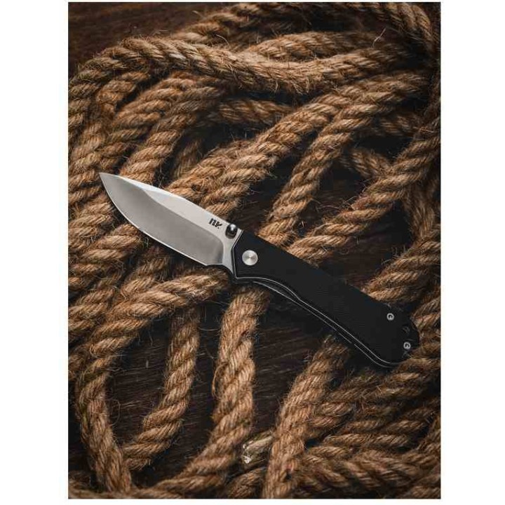 Couteau NUKNIVES Kumpanter Lame Acier D2 Manche G10 Black Liner Lock NUKS131001- Livraison Gratuite
