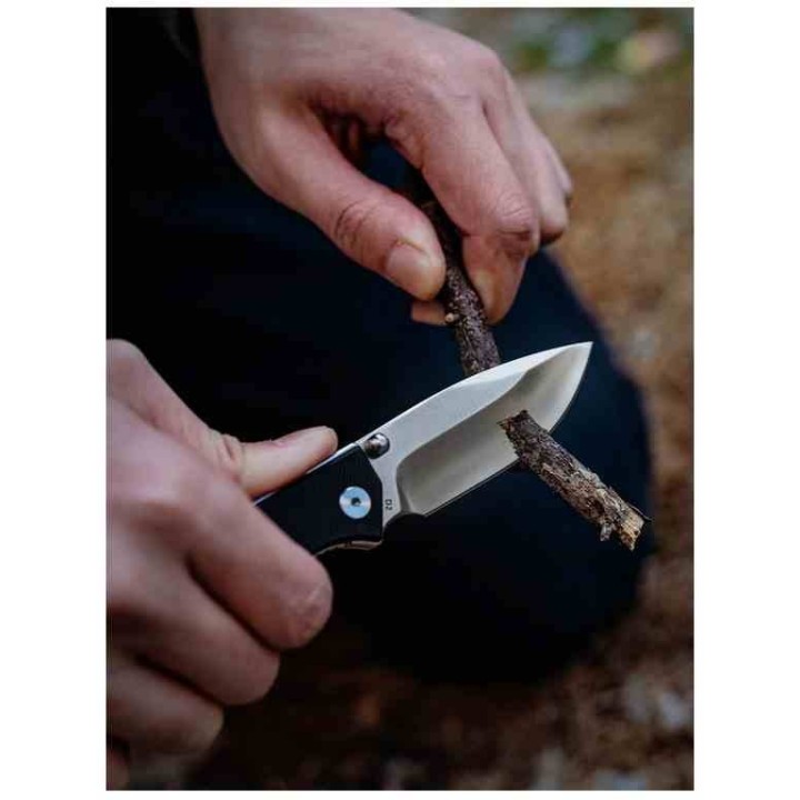 Couteau NUKNIVES Kumpanter Lame Acier D2 Manche G10 Black Liner Lock NUKS131001- Livraison Gratuite