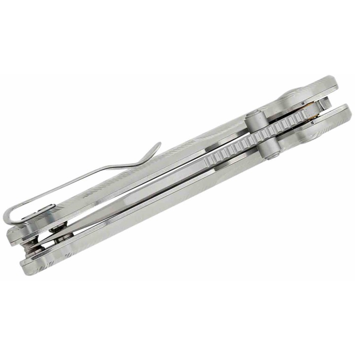 Couteau Kizer Parakeet Lame Sheepsfoot Acier Nitro-V Manche Acrylique Button Lock Clip KIV2706A2 - Livraison Gratuite