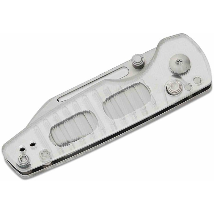 Couteau Kizer Parakeet Lame Sheepsfoot Acier Nitro-V Manche Acrylique Button Lock Clip KIV2706A2 - Livraison Gratuite
