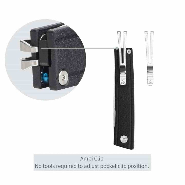 Couteau SRM Gent 401LC-GB Lame Acier 10Cr15CoMoV Manche G10 Noir Liner Lock SRM401LCGB - Livraison Gratuite