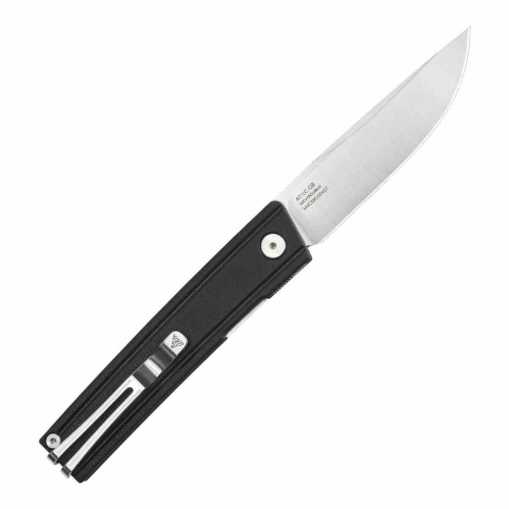 Couteau SRM Gent 401LC-GB Lame Acier 10Cr15CoMoV Manche G10 Noir Liner Lock SRM401LCGB - Livraison Gratuite