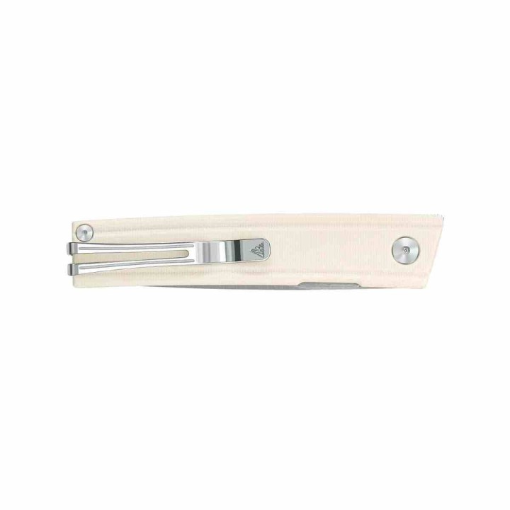 Couteau SRM Gent 401LC-GT Lame Acier 10Cr15CoMoV Manche G10 Blanc Liner Lock KIVT SRM401LCGT - Livraison Gratuite