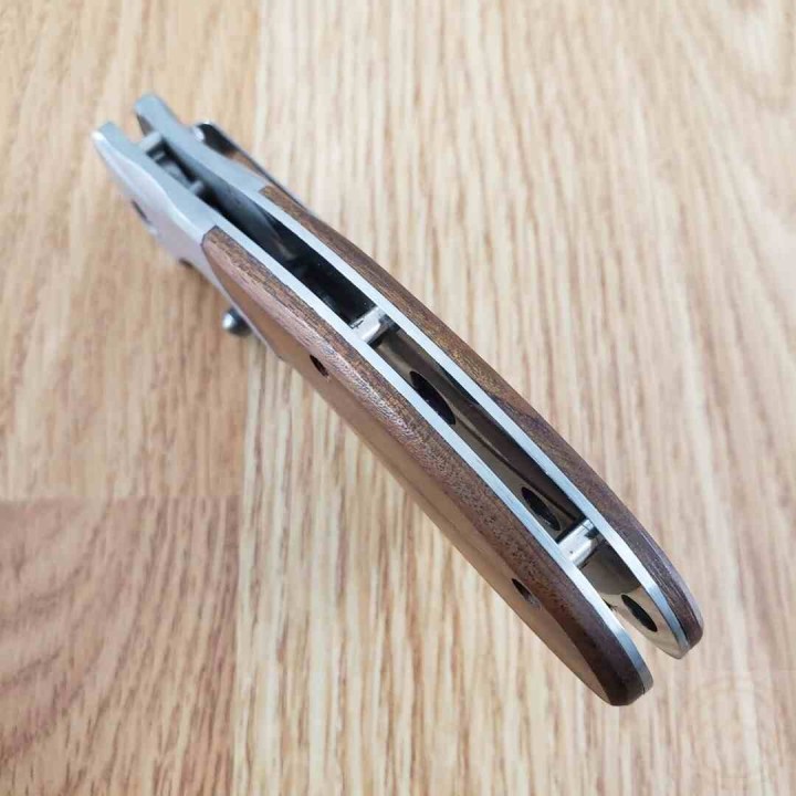 Lot de 3 Couteau Serpette Hawkbill Lame Acier 3Cr13 Manche Bois Liner Lock Clip de poche CN211637 - Livraison Gratuite