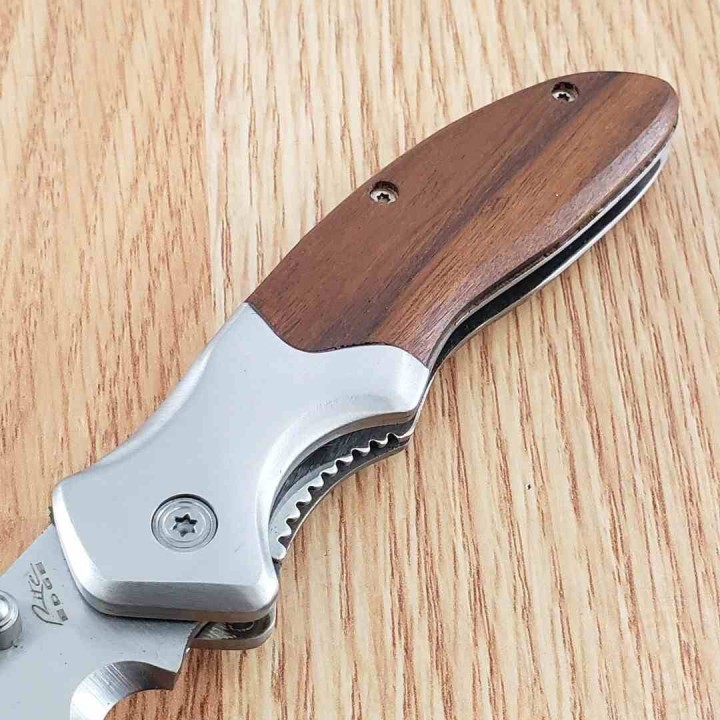 Lot de 3 Couteau Serpette Hawkbill Lame Acier 3Cr13 Manche Bois Liner Lock Clip de poche CN211637 - Livraison Gratuite