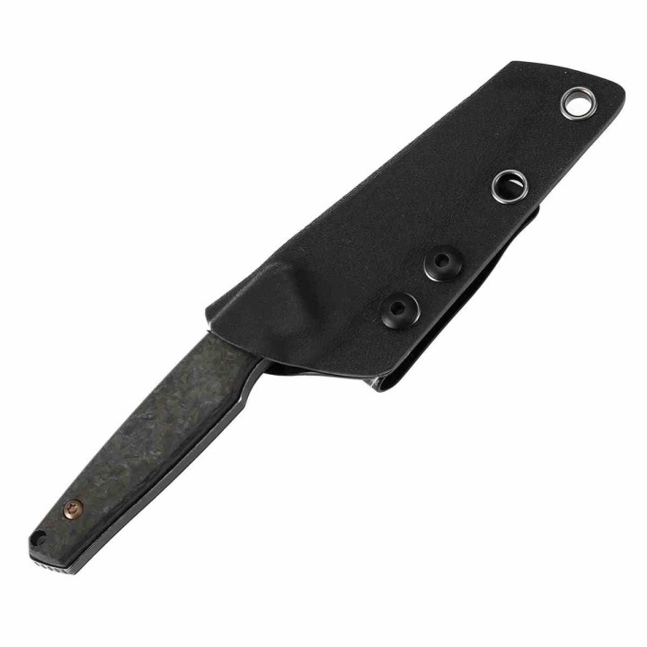 Couteau Kansept Parr Shred Lame Reverse Tanto Acier CPM S35VN Manche Fibre De Carbone Etui Kydex KG011A1 - Livraison Gratuite