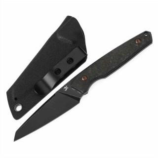 Couteau Kansept Parr Shred Lame Reverse Tanto Acier CPM S35VN Manche Fibre De Carbone Etui Kydex KG011A1 - Livraison Gratuite
