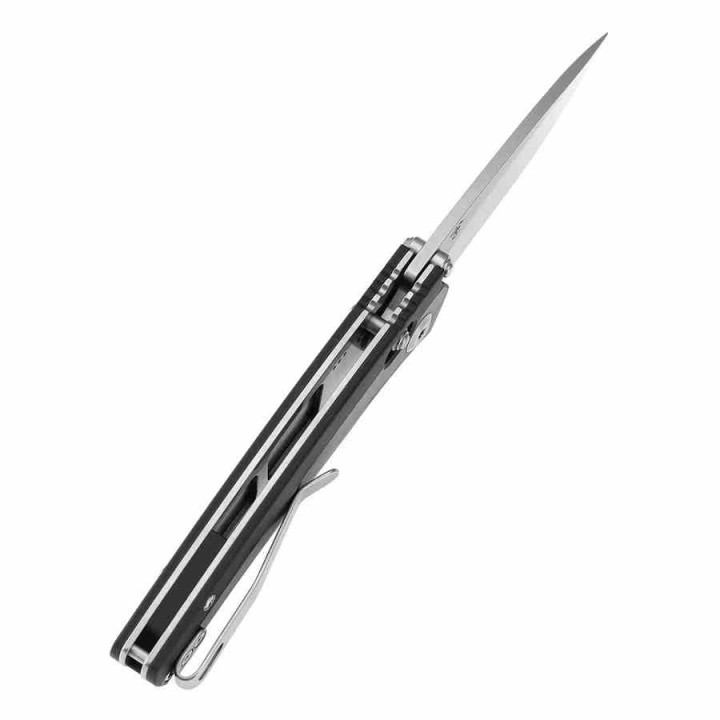 Couteau Tenable Raven Lame Drop Point Acier 14C28N Manche Fibre De Carbone Twill Cross-Bar Lock T2109V1 - Livraison Gratuite