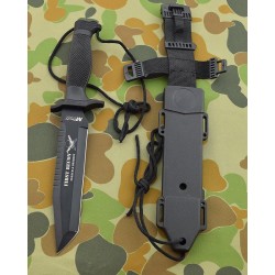 Lot de 3 Couteaux de Combat Tactical Tanto Search & Destroy MTECH Acier 440 Etui Nylon MT676TB - Livraison Gratuite