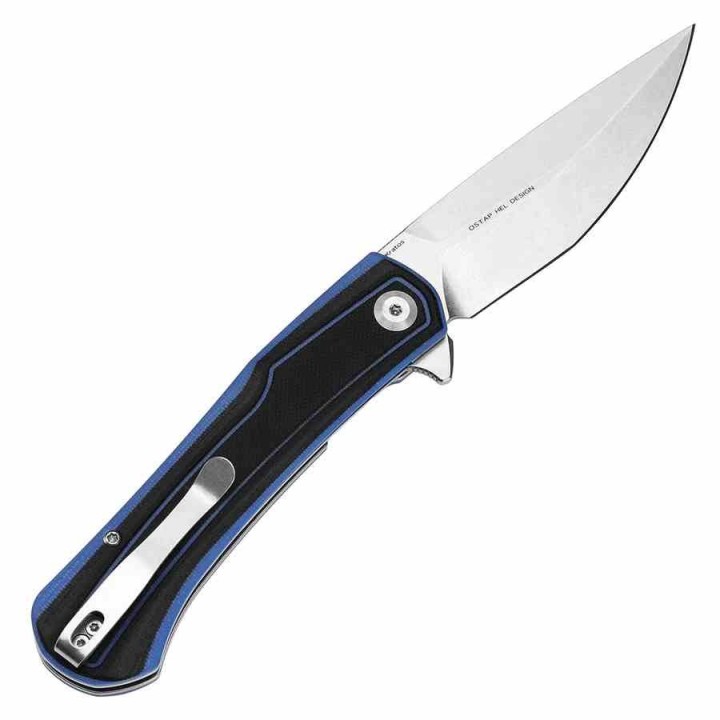 Couteau Tenable Kratos Lame Acier Nitro-V SW Manche G10 Noir & Bleu Liner Lock T1024A2 - Livraison Gratuite