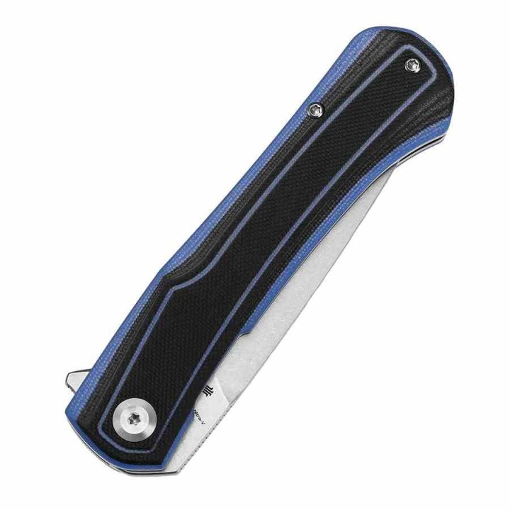 Couteau Tenable Kratos Lame Acier Nitro-V SW Manche G10 Noir & Bleu Liner Lock T1024A2 - Livraison Gratuite