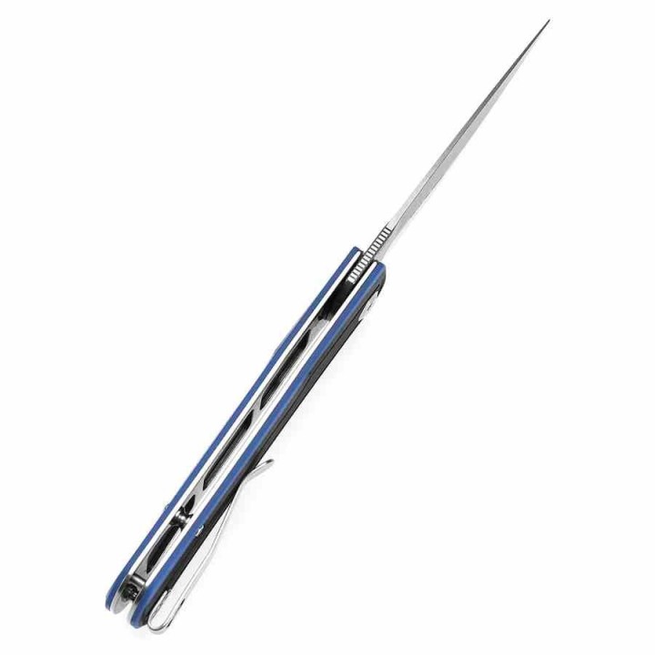 Couteau Tenable Kratos Lame Acier Nitro-V SW Manche G10 Noir & Bleu Liner Lock T1024A2 - Livraison Gratuite