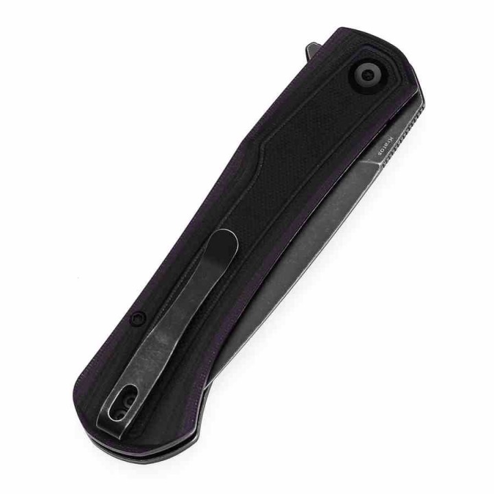 Couteau Tenable Kratos Lame Acier Nitro-V SW Manche G10 Black&Purple Liner Lock T1024A3 - Livraison Gratuite