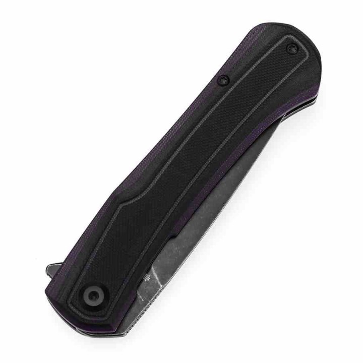 Couteau Tenable Kratos Lame Acier Nitro-V SW Manche G10 Black&Purple Liner Lock T1024A3 - Livraison Gratuite