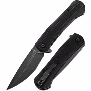 Couteau Tenable Kratos Lame Acier Nitro-V SW Manche G10 Black&Purple Liner Lock T1024A3 - Livraison Gratuite