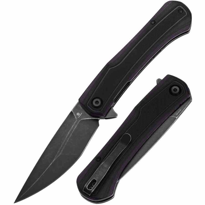 Couteau Tenable Kratos Lame Acier Nitro-V SW Manche G10 Black&Purple Liner Lock T1024A3 - Livraison Gratuite