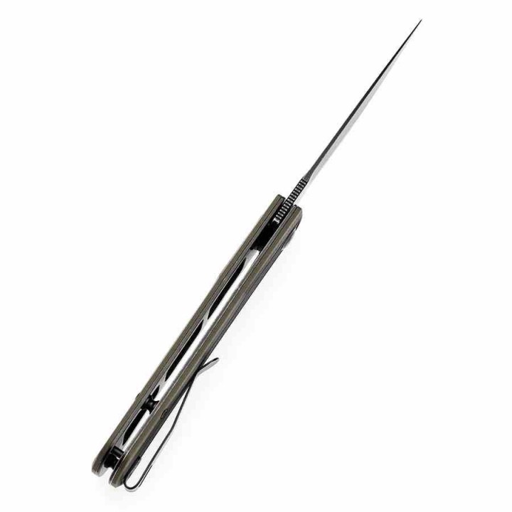 Couteau Tenable Kratos Lame Acier Nitro-V SW Manche G10 Black&Green Liner Lock T1024A4 - Livraison Gratuite