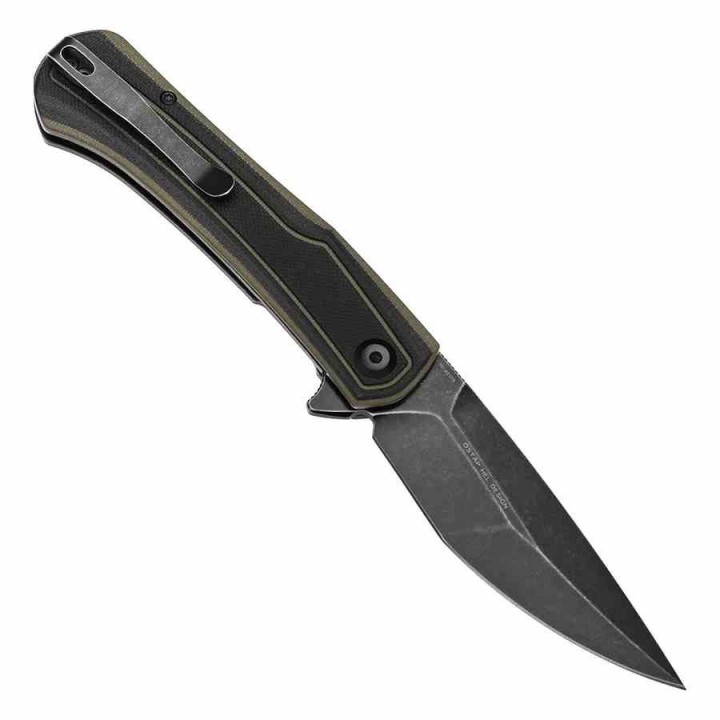 Couteau Tenable Kratos Lame Acier Nitro-V SW Manche G10 Black&Green Liner Lock T1024A4 - Livraison Gratuite