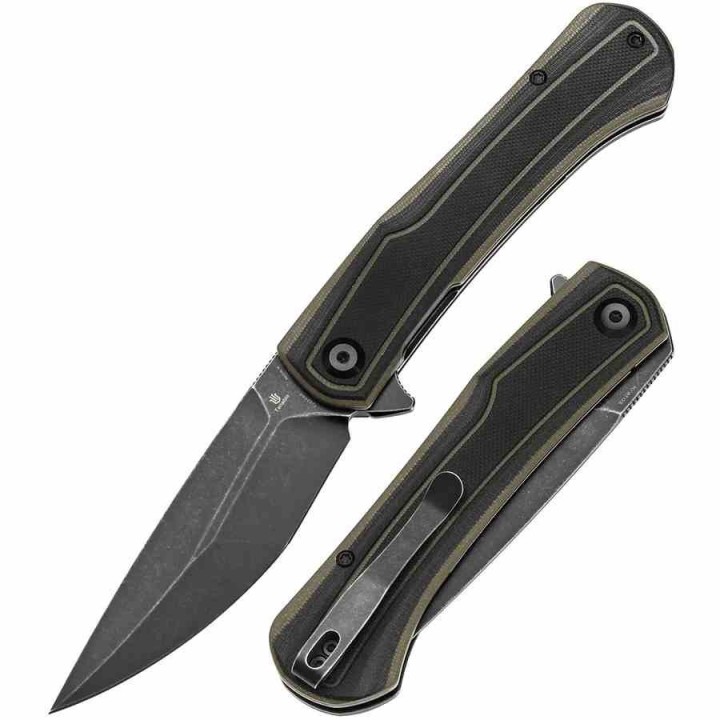 Couteau Tenable Kratos Lame Acier Nitro-V SW Manche G10 Black&Green Liner Lock T1024A4 - Livraison Gratuite