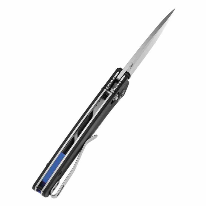 Couteau Tenable Raven Lame Drop Point Acier 14C28N SW Manche G10 Black Cross-Bar Lock Clip T2109V4 - Livraison Gratuite